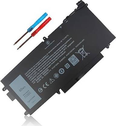 E power tech K5XWW Battery for Dell Latitude 5289 7389 7390 2-in-1 Latitude E5289 L3180 2-in-1 P29S Series 71TG4 N18GG 6CYH6 725KY 451-BBZC 7.6V 60Wh 4 Cell Laptop Battery