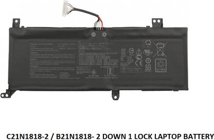 SOLUTIONS-365 COMPATIBLE B21N1818-2 / C21N1818-2 DOWN 1 LOCK BATTERY FOR ASUS VIVOBOOK 14 F412DA-NH77 VIVOBOOK 15 X512DAEJ503 3 Cell Laptop Battery