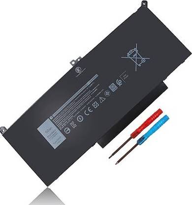 E power tech 60Wh Type F3YGT 7.6V for Dell Latitude 7280 7290 7380 7390 7480 7490 E7480 E7280 E7380 E7490 E7290 12 7000 13 7000 14 7000 P73G002 P29S002 Series DM3WC 0DM3WC DM6WC 2X39G KG7VF 451-BBYE 453-BBCF 4 Cell Laptop Battery