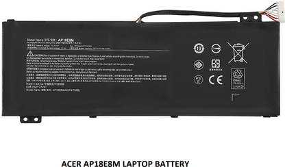 SOLUTIONS-365 COMPATIBLE AP18E8M BATTERY FOR ACER NITRO 5 AN515-54-53Z2, ASPIRE 7 A715-74G LAPTOP SERIES 6 Cell Laptop Battery