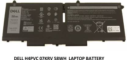 SOLUTIONS-365 COMPATIBLE 07KRV 58WH BATTERY FOR DELL H4PVC Dell Latitude 5430 5530 Series 4 Cell Laptop Battery