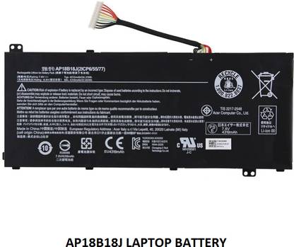 SOLUTIONS-365 COMPATIBLE AP18B18J LAPTOP BATTERY FOR ACER ASPIRE 3 A314-32-C00A, ASPIRE 3 A314-32-C087, ASPIRE 3 A314-32-C1K9 SERIES 3 Cell Laptop Battery