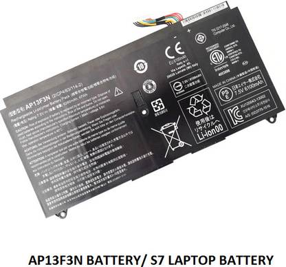 SOLUTIONS-365 COMPATIBLE ACER AP13F3N BATTERY/ S7 LAPTOP BATTERY FOR ASPIRE S7-392-54208G12TWS , ASPIRE S7-392-6411 , ASPIRE S7-391-6822 3 Cell Laptop Battery