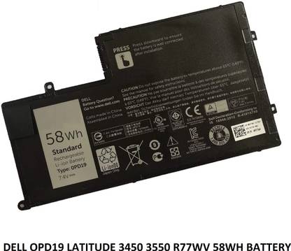 SOLUTIONS-365 COMPATIBLE OPD19 LATITUDE 3450 3550 R77WV BATTERY FOR Dell Inspiron 14-5442 14-5443 14-5445 14-5447 14-5448 14-5457 Series. 58WH 4 Cell Laptop Battery