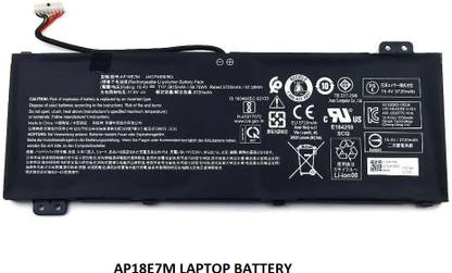 SOLUTIONS-365 COMPATIBLE ACER AP18E7M LAPTOP BATTERY FOR ASPIRE 7 A715-74G, ASPIRE 7 A715-74G-50U5, ASPIRE 7 A715-74G-51QJ ASPIRE AN517-51-714J ASPIRE AN517-51-71D5 ASPIRE AN517-51-720H NITRO 5 A517-51-51XT NITRO 5 AN515-54 NITRO 5 AN515-54-53Z2 3 Cell Laptop Battery