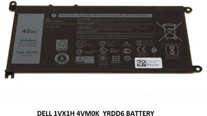 SOLUTIONS-365 COMPATIBLE 1VX1H 4VM0K YRDD6 BATTERY FOR Dell Inspiron 15 3000 3493 3582 3583 3593 3793 4 Cell Laptop Battery