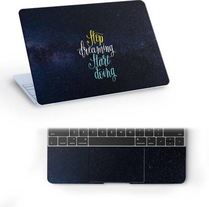 Galaxsia Malcom Quote Top+Wrist Pad Vinyl Laptop Skin/Sticker/Cover vinyl Laptop Skin Compatible for 17.3 inch