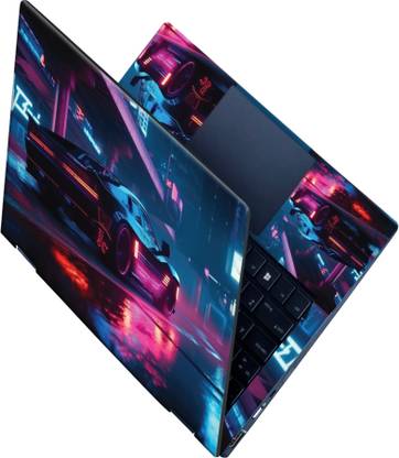 Flipkart SmartBuy _All Panel_Cyberpunk robot generative car Vinyl Laptop Skin Compatible for 15.6 inch
