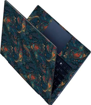 Flipkart SmartBuy _All Panel_Green blue background design pattern Vinyl Laptop Skin Compatible for 15.6 inch