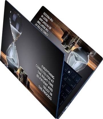 Flipkart SmartBuy Full Body Laptop Skin Sticker - Everything Comes Hour Glass Self Adhesive Vinyl Laptop Decal 15.6