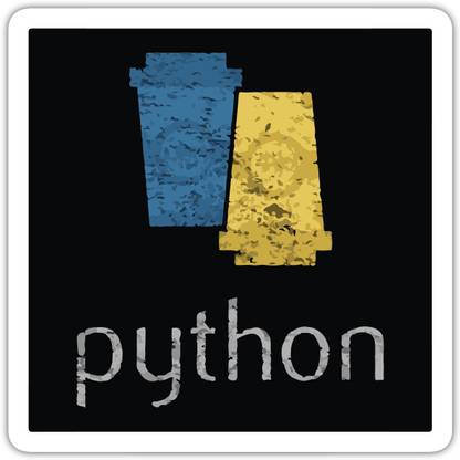 signEver 8 cm Python Programming Language LOGO Self Adhesive Sticker