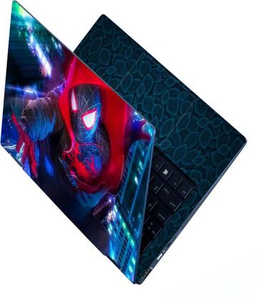 INDIA SHOPERS Full Body Laptop Skin Sticker For 14 to 15.6 inch Laptop - Spider Red Hoodie Self Adhesive Stretched Vinyl Laptop Decal 15.6