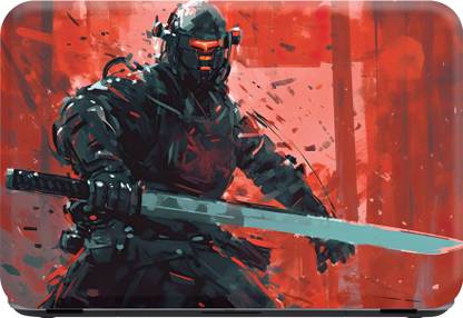 SCOTLON _Single Panel_Samurai with powerful sword_ Vinyl Laptop Skin Compatible for 15.5 inch
