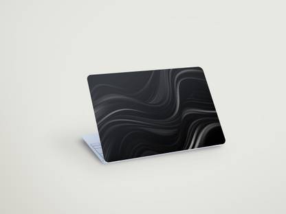 SDM VInyl Laptop Skin (black waves) Decal 15.6 inch Vinyl Laptop Skin Compatible for 15.6 inch