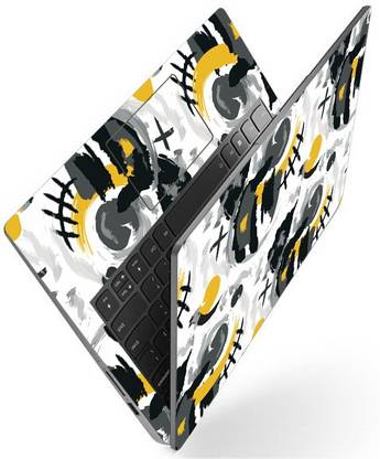 Techfit Full Body Laptop Skin Fits Size Upto 15.6 Inches - Plus Abstract Premium Stretched Vinyl Laptop Decal 15.6