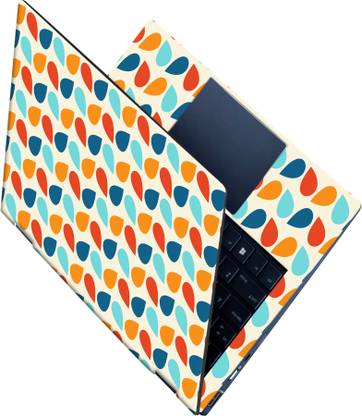 SCOTLON _All Panel_Colorful raindrop pattern_ Vinyl Laptop Skin Compatible for 15.5 inch