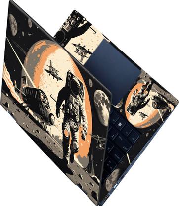 SCOTLON All Panel_Astronaut landing the moon_Premium Laptop Skin Vinyl Laptop Skin Compatible for 15.6 inch