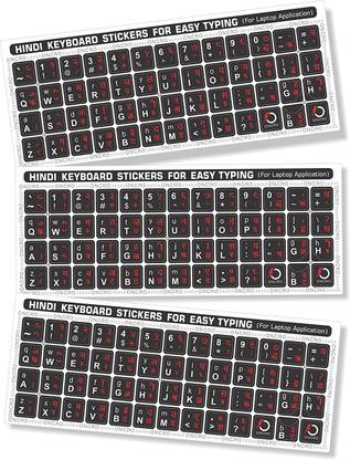 ONCRO Language Typing font Hindi keyboard sticker for laptop Black alphabets stickers Wired USB Laptop-size Multi-device Keyboard Compatible with Desktop, Laptop, Mac Easy to Use,Plug and Play,Quick, Comfy Durable body