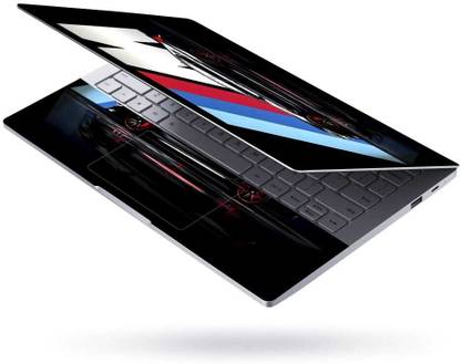 Flipkart SmartBuy Combo of Full Body Laptop Skin and Mouse Pad - BMW M Performance Black No Residue Removable Self Adhesive Vinyl Reusable Laptop Skin Compatible for 15.6 inch