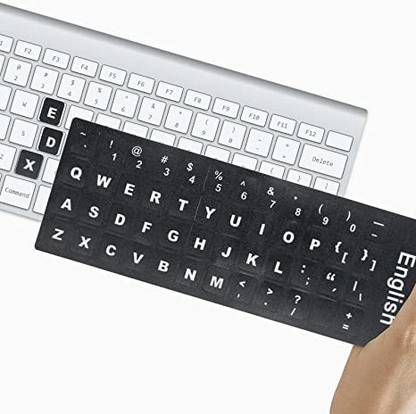 D & Y 2PCS English Keyboard Stickers, Keyboard Letters Replacement Stickers PVC(Polyvinyl Chloride) Laptop Skin Compatible for 14 inch