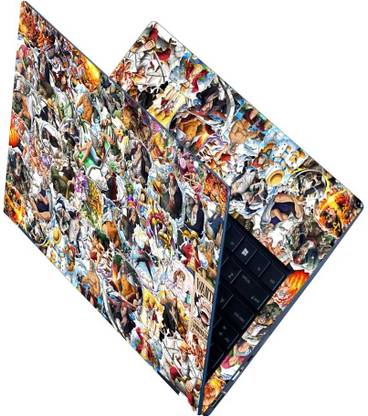 Flipkart SmartBuy Full Body Laptop Skin Sticker - Anime One Piece Sticker Bomb DS4 Self Adhesive Vinyl Laptop Skin Compatible for 15.6 inch