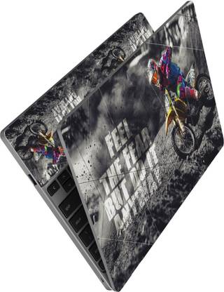 Anweshas HD Printed Full Panel Laptop Skin Sticker Vinyl Fits Size Upto 15 inches No Residue, Bubble Free, Waterproof - Feel the Fear Self Adhesive Vinyl Laptop Decal 15.6