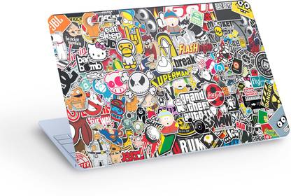PRINTHUBS Full body Anime Laptop Skin Decal Sticker Scratch & Bubble Free For Laptops D14 Vinyl Laptop Decal 15.6