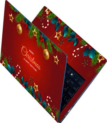 Flipkart SmartBuy Full Body Laptop Skin Sticker - Gradient Background for Christmas Season Self Adhesive Vinyl Laptop Skin Compatible for 15.6 inch