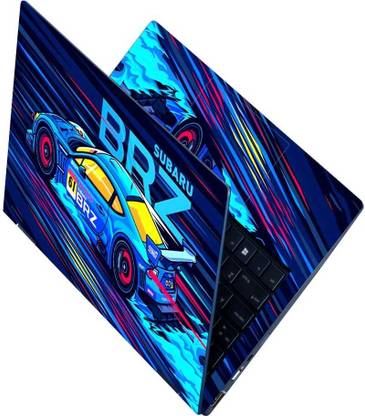 Flipkart SmartBuy Full Body Laptop Skin for Laptops Upto 15.6 Inch - Subaru BRZ Blue Racing HD Sticker No Residue Removable Self Adhesive Vinyl Reusable Laptop Skin Compatible for 15.6 inch