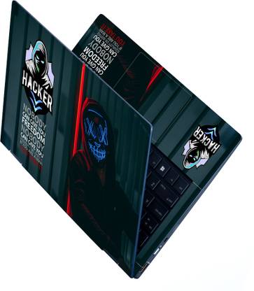 Anweshas Full Body Laptop Skin Sticker - Bar Hacker No Body Quotes Self Adhesive Stretched Vinyl Laptop Skin Compatible for 15.6 inch