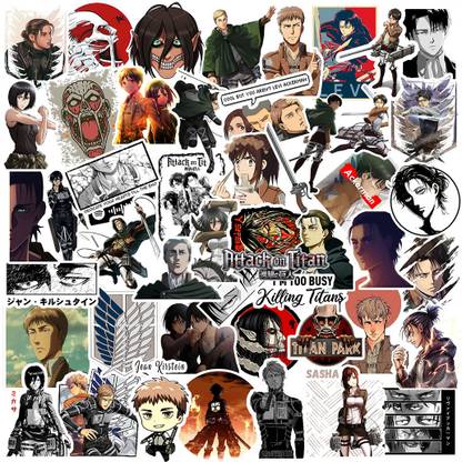 CodersParadise 5.5 cm Attack of Titan Stickers for Laptop, Diary, Guitar, Mobile Phone-Waterproof Self Adhesive Sticker