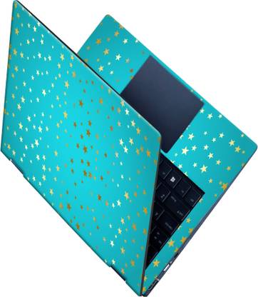 SCOTLON _All Panel_gold and white stars_ Vinyl Laptop Skin Compatible for 15.5 inch
