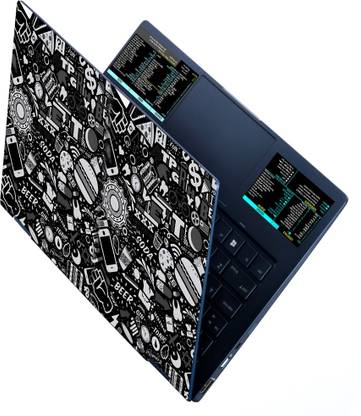 dzazner Laptop Skin Keyboard Shortcut Sticker for Windows - Fast Food Soda Sticker Bomb Self Adhesive Vinyl Laptop Skin Compatible for 15.6 inch