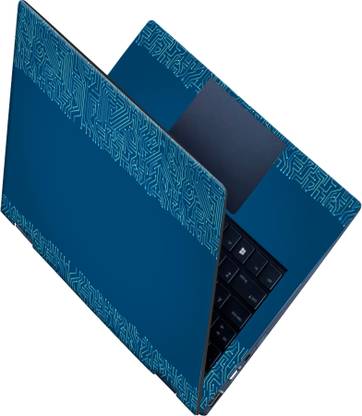 SCOTLON _All Panel_Linear ciruit path_ Vinyl Laptop Skin Compatible for 15.5 inch