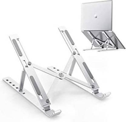 Bourke AY-LS Aluminium Floor and Desk Stand Laptop Stand with Adjustable Height Compatible with Universal Laptops