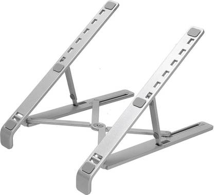 RK REALM RK-LS1001-SLV Aluminium Desk Stand Rotatable Laptop Stand with Adjustable Height Compatible with Universal Laptops