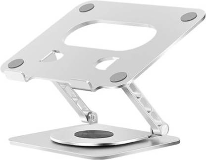 Dyazo Aluminum laptop Stand with 360 Rotating compatable Macbook,Dell upto 15.6 Inches Aluminium Floor and Desk Stand Laptop Stand with Adjustable Height Compatible with 40 - 44cm Laptops