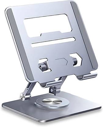 WORBAX Rotating Tablet Stand Foldable Aluminium for Desk, Height Rotation (Silver) Rotating Tablet Stand Foldable Aluminium for Desk, Height Rotation (Silver) Stainless Steel Desk Stand Rotatable Laptop Stand with Adjustable Height Compatible with 36 - 39cm Laptops