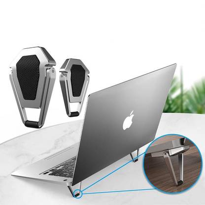 First Dot H5 Laptop stand Tabletop Premium mini H5 all Laptop Compatible with MacBook H5 Laptop stand Tabletop Premium mini H5 all Laptop Compatible with MacBook Aluminium Desk Stand Rotatable Laptop Stand with Adjustable Height Compatible with Universal Laptops