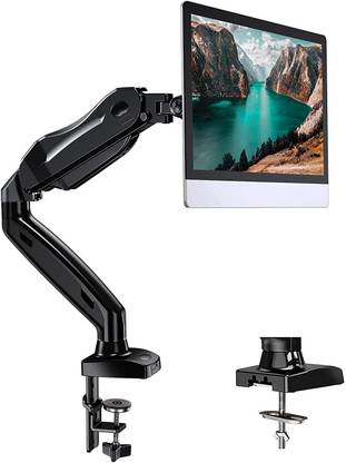 SUPRHOME Single monitor stand Monitor Stand for Desk |Stand with 360° Rotation |Stand for 13’’ to 30’’ inches Steel Desk Stand Rotatable Laptop Stand with Adjustable Height Compatible with Universal Laptops