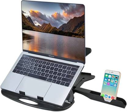 nextwave 4 IN 1 LAPTOP + BOOK + TAB + MOBILE Plastic Floor and Desk Stand Rotatable Laptop Stand with Adjustable Height Compatible with Universal Laptops