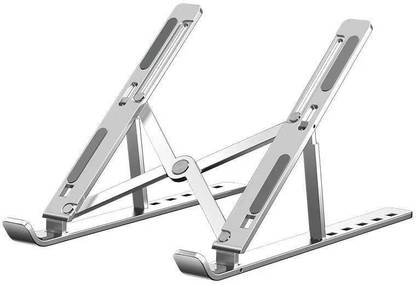 Croma ( CRSP015AOC016515 ) Aluminium Floor and Desk Stand Laptop Stand with Adjustable Height Compatible with 36 - 39cm Laptops