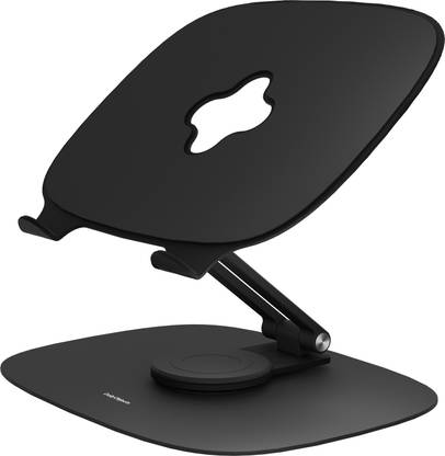 DailyObjects Turner Laptop Stand Angle Adjustable | 360° Rotation | Portable | Compatible with Laptops upto 16" Aluminium Desk Stand Rotatable Laptop Stand with Adjustable Height Compatible with Universal Laptops