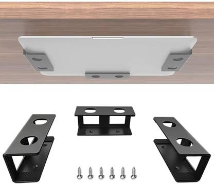ZITRONIX Under Desk Laptop Mount, Metal Under Desk Shelf Holder for Laptop, Mac Mini MacBook, Keyboard with Anti-Scratch Silicone Laptop Stand