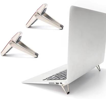 BUFONA Foldable Keyboard & Tablet Laptop Desk Stand Cooling Pad Non-Slip Base Stand Portable Laptop Stand Mini Premium Folding Non-Slip Base Laptop Holder Aluminium Floor and Desk Stand Rotatable Laptop Stand Compatible with Universal Laptops