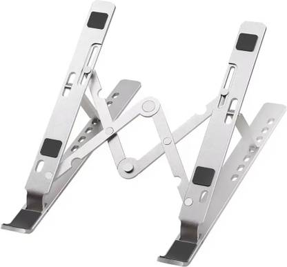 RG Foldable Laptop Stand Ergonomic Adjustable Height Folding Laptop Holder Stand laptop stands notebook tablet bracket Heat Dissipation work place Aluminium Floor and Desk Stand Laptop Stand with Adjustable Height Compatible with Universal Laptops