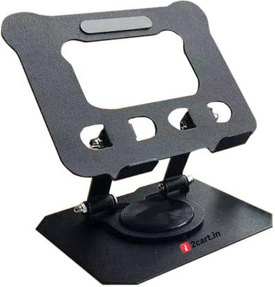 i2cart Laptop Stand - Foldable Laptop Stand with 360° Rotation – Aluminum Build Aluminium Desk Stand Rotatable Laptop Stand with Adjustable Height Compatible with Universal Laptops
