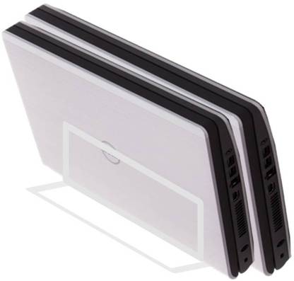 Parikshit Sublimation 2 Compartments Laptop rack Vertical storage Stand multiple laptop Holder Stand Fits All Laptops Polypropylene Desk Stand Laptop Stand Compatible with Universal Laptops