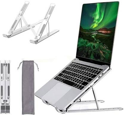 BTC 7 ANGLES ADJUSTABLE AND FOLDABLE ALL OTHER NOTEBOOK AND LAPTOP STAND| Aluminium Desk Stand Rotatable Laptop Stand with Adjustable Height Compatible with Universal Laptops