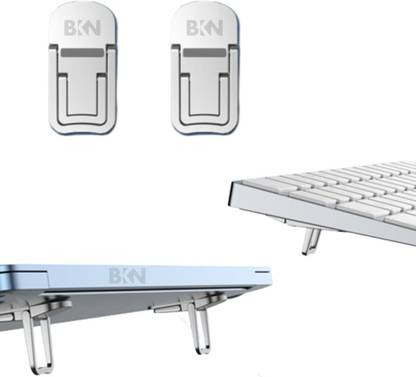 BKN H7 Laptop Stand Clip Mini Metal Folding Portable Laptop Stand Non-Slip Base Tabletop Risers Aluminium Desk Stand Rotatable Laptop Stand with Adjustable Height Compatible with Universal Laptops